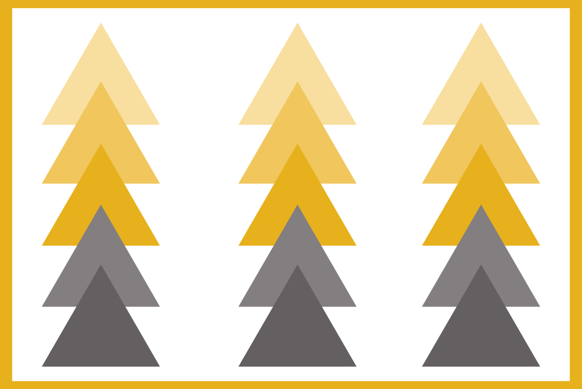 Trikampė spalvų kaskada geometriniai kilimas - „Tenstickers“