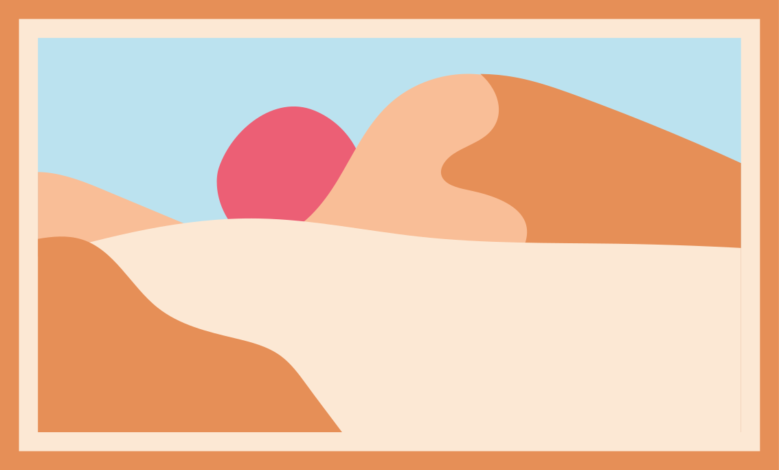 Smėlio peizažo saulėlydis gamtos vinilinis kilimas - „Tenstickers“