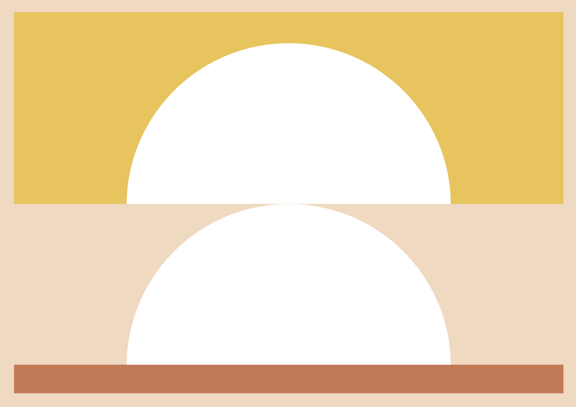 Du pusiau apskritimo geometriniai meno kilimai - „Tenstickers“