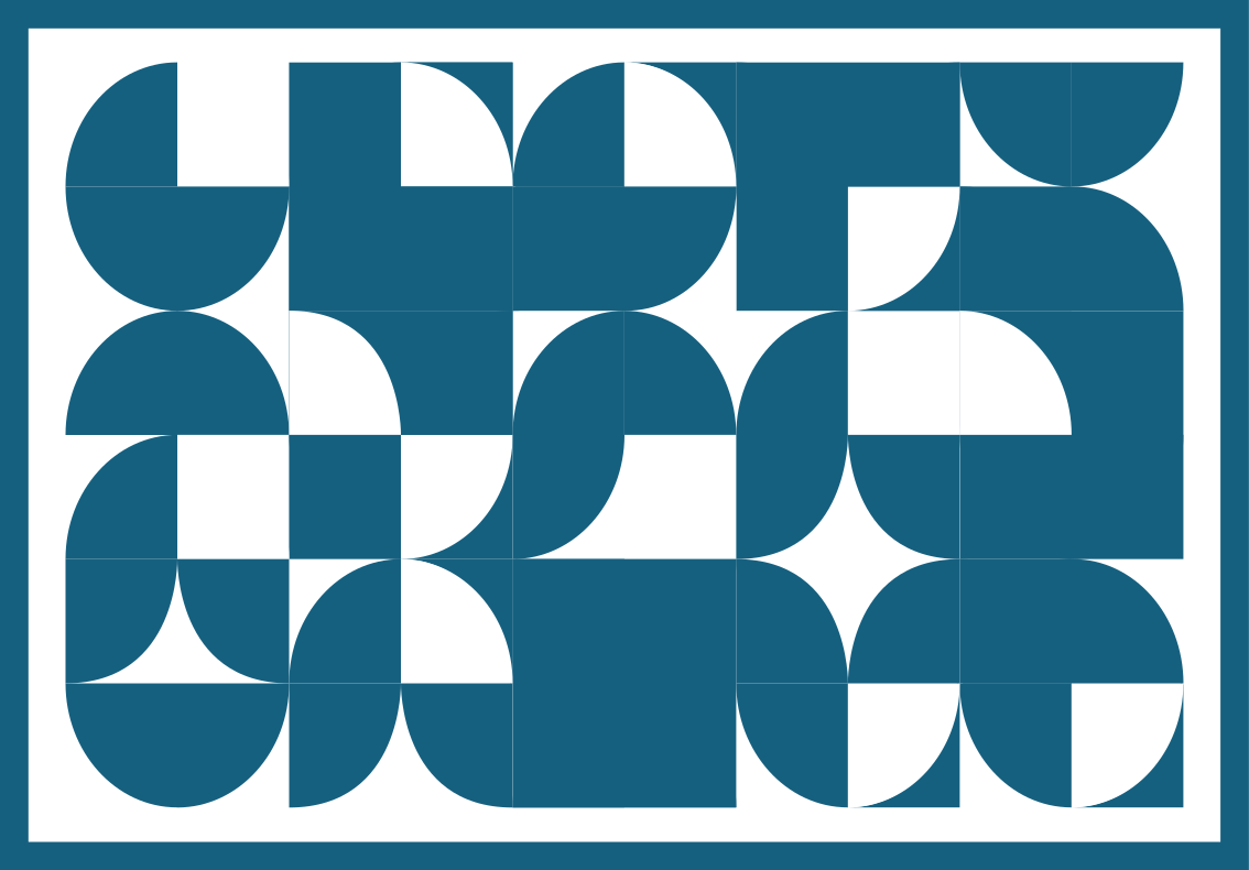 Mėlynas abstraktus motyvas geometriniai kilimas - „Tenstickers“