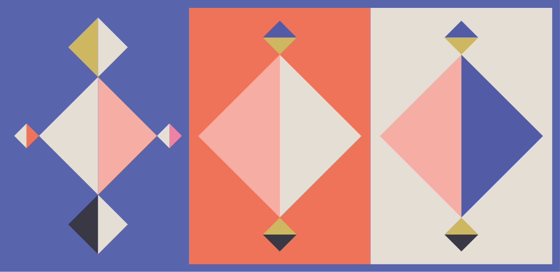 Abstrakčios modernios formos geometriniai kilimas - „Tenstickers“