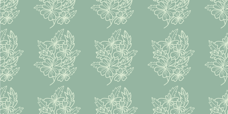 Grakštūs elementai gėlių rašto kilimėlis - „Tenstickers“