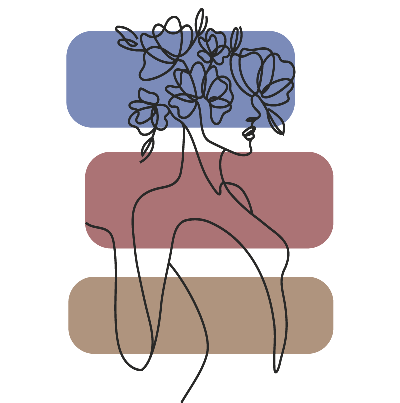 Simpatiška moteris su gėlių kepure gėlių stalo padekliukai - „Tenstickers“