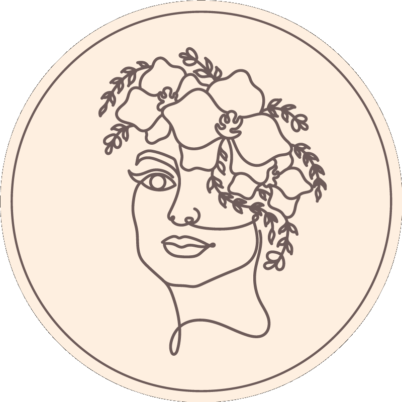 Apskritimo formos vinilo kilimėlis botaniniai piešiniai - „Tenstickers“