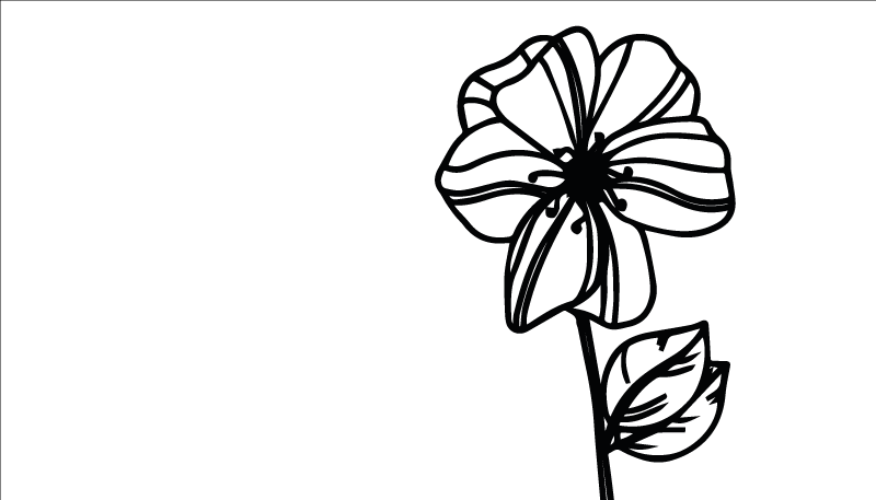 Elegantiškas juodai baltas dizainas gėlių rašto kilimėlis - „Tenstickers“