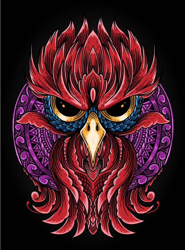 įmantrus pelėdos simbolis gyvūnų vinilo kilimėlis - „Tenstickers“