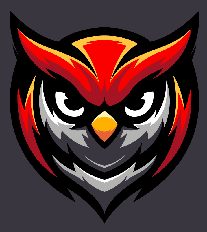 Pelėdos grafinis paryškintas paaugliams vinilo kilimėlis - „Tenstickers“