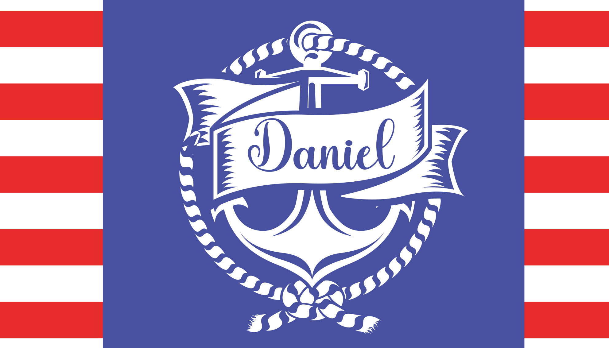 Jūrinio inkaro dizainas vinyl kilimėlis su vardu - „Tenstickers“