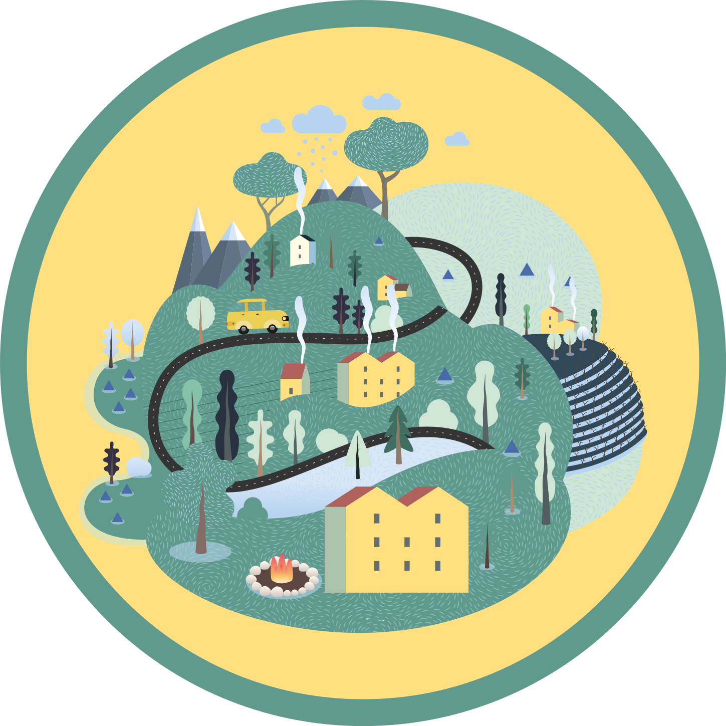 žaisminga kelionė į kraštovaizdį kelių kilimėliai - „Tenstickers“