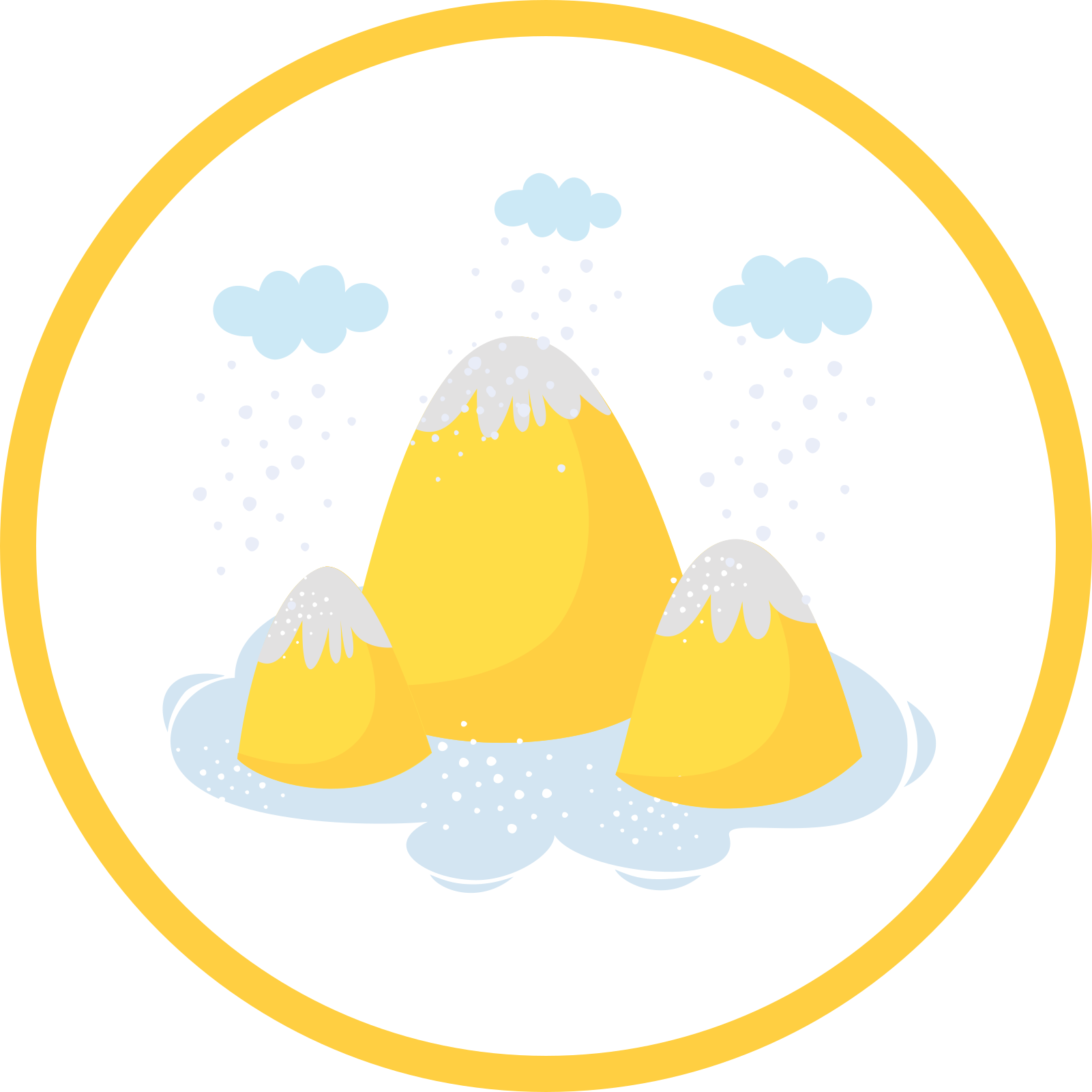 Linksmas kalnų peizažas vinilinis kilimėlis - „Tenstickers“