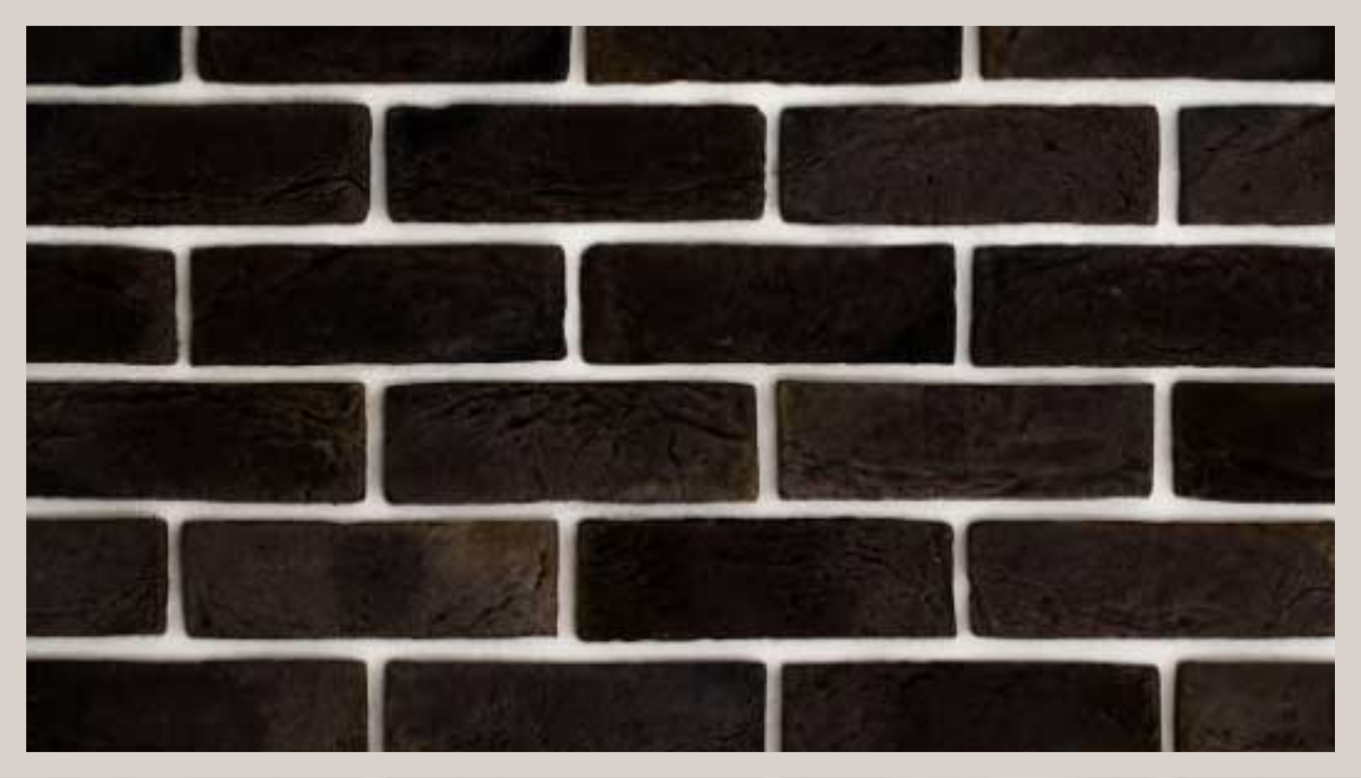 Juodų plytų raštas vinilo kilimėliai su akmenų imitacija - „Tenstickers“