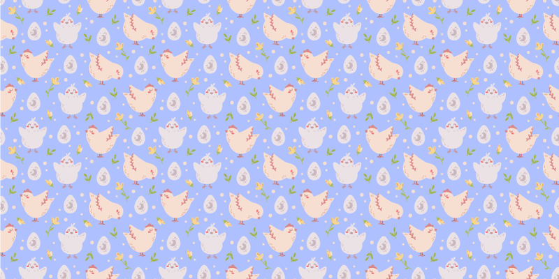 žavus viščiukų motyvas vinilinis kilimėlis - „Tenstickers“