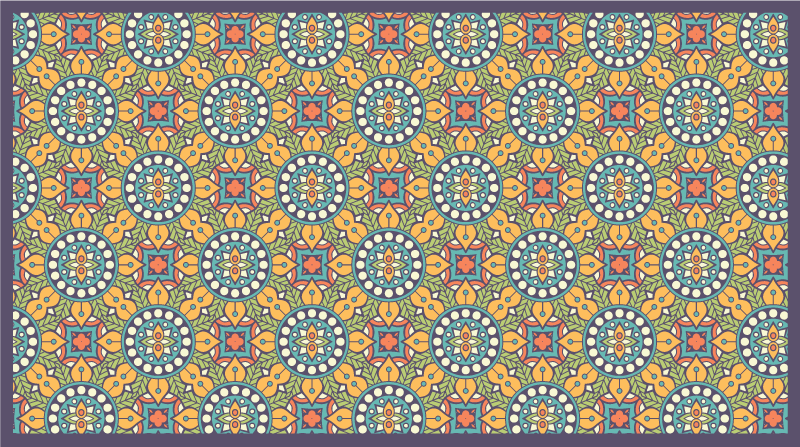 Spalvinga geltona kompozicija mozaikinė vinilo kilimėlė - „Tenstickers“