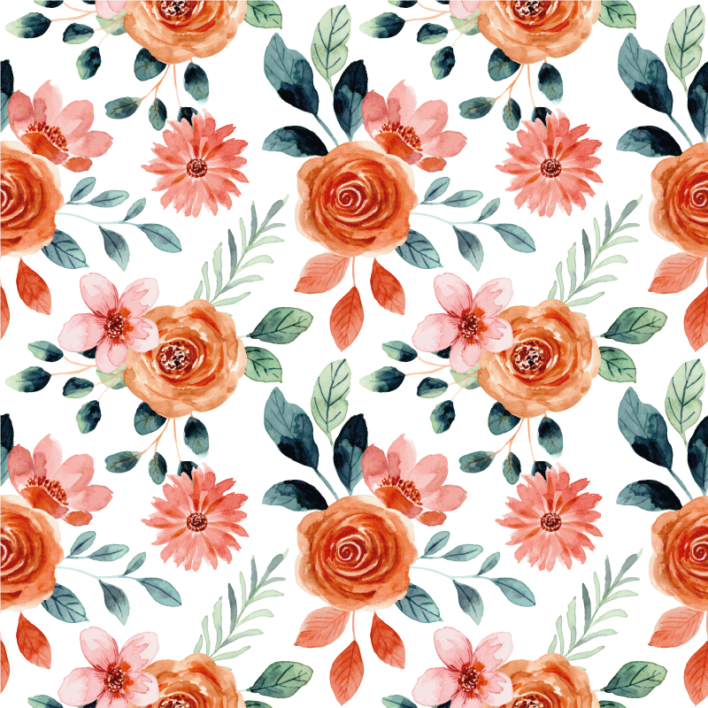 žydintis džiaugsmas gėlių rašto kilimėlis - „Tenstickers“