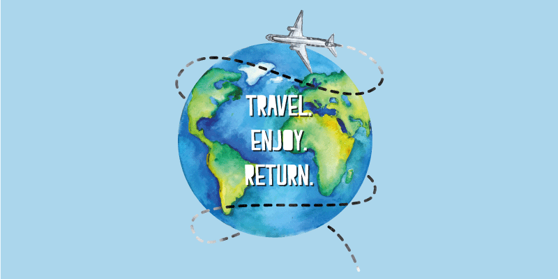 Pasaulio žemėlapis vinilo kilimėlis kelionės džiaugsmas - „Tenstickers“