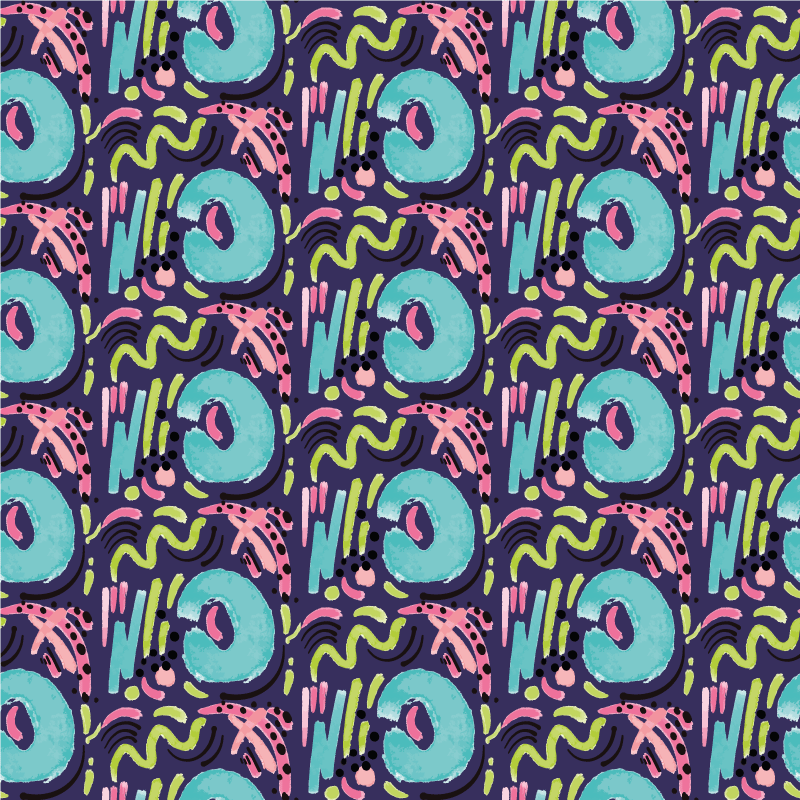 žaismingas spalvingas raštas vinilinis kilimėlis - „Tenstickers“