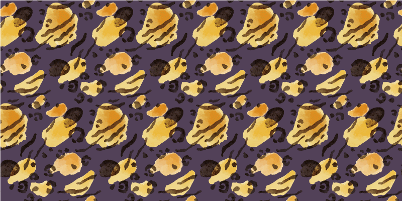 Violetinės spalvos gyvūnų rašto stačiakampis kilimas - „Tenstickers“