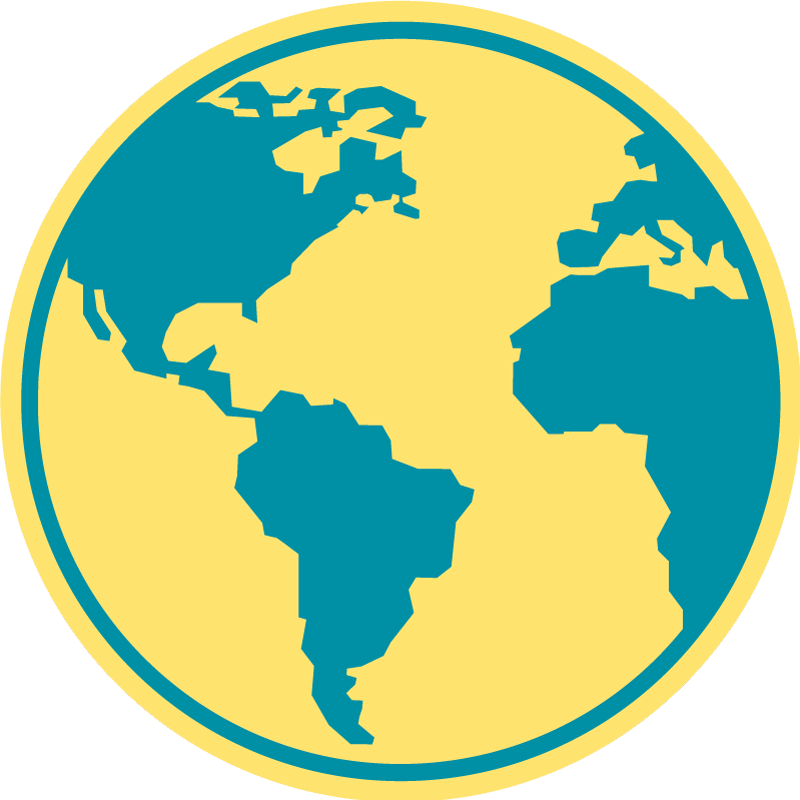 Apskritimo formos vinilo kilimėlis su pasaulio žemėlapiu - „Tenstickers“