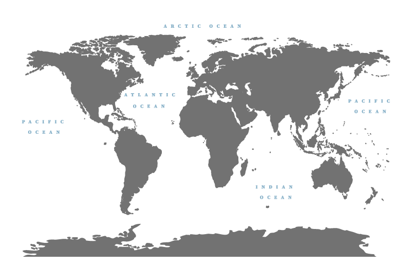 Stilizuotas pasaulio žemėlapis vinilinis kilimas svetainei - „Tenstickers“