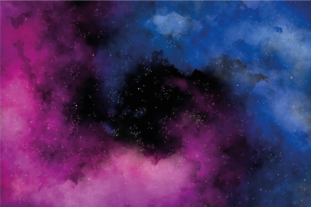 Spalvos spiralinis ūkas galaktikos modernus kilimas - „Tenstickers“