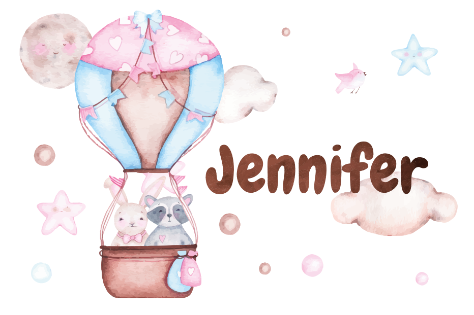 Oro balionas vinyl kilimėlis su vardu - „Tenstickers“