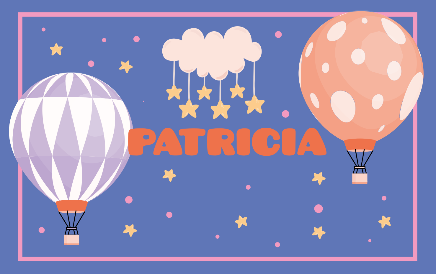 Oro balionų nuotykiai vinyl kilimėlis su vardu - „Tenstickers“