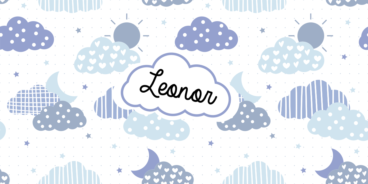 Debesų raštas vinyl kilimėlis su vardu - „Tenstickers“