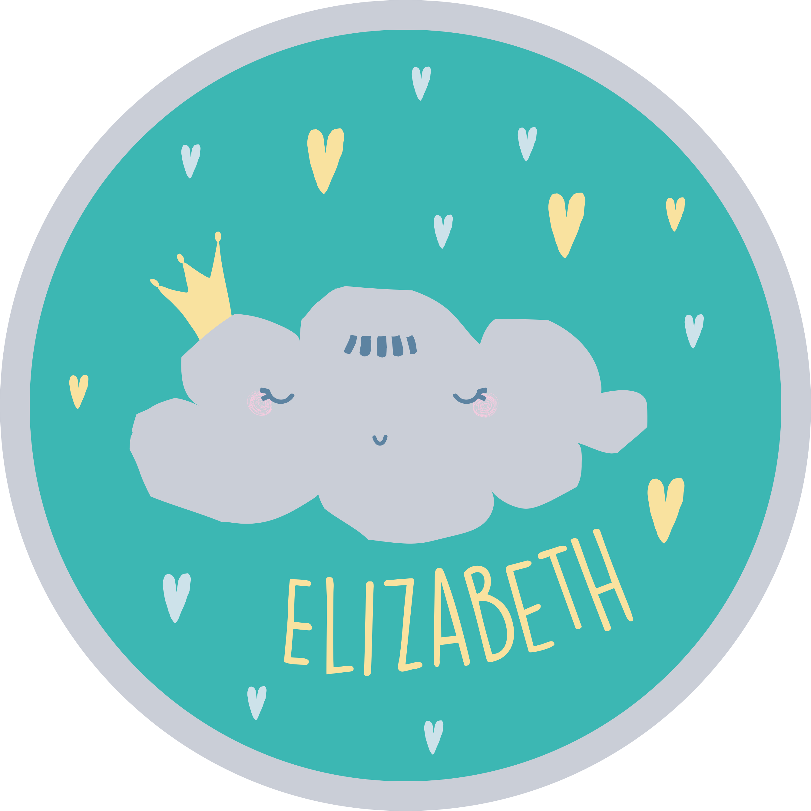 Kūdikio debesėlis vinyl kilimėlis su vardu - „Tenstickers“