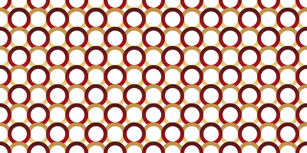 Raudonos ir auksinės linijos apskritimai tekstūros kilimas - „Tenstickers“