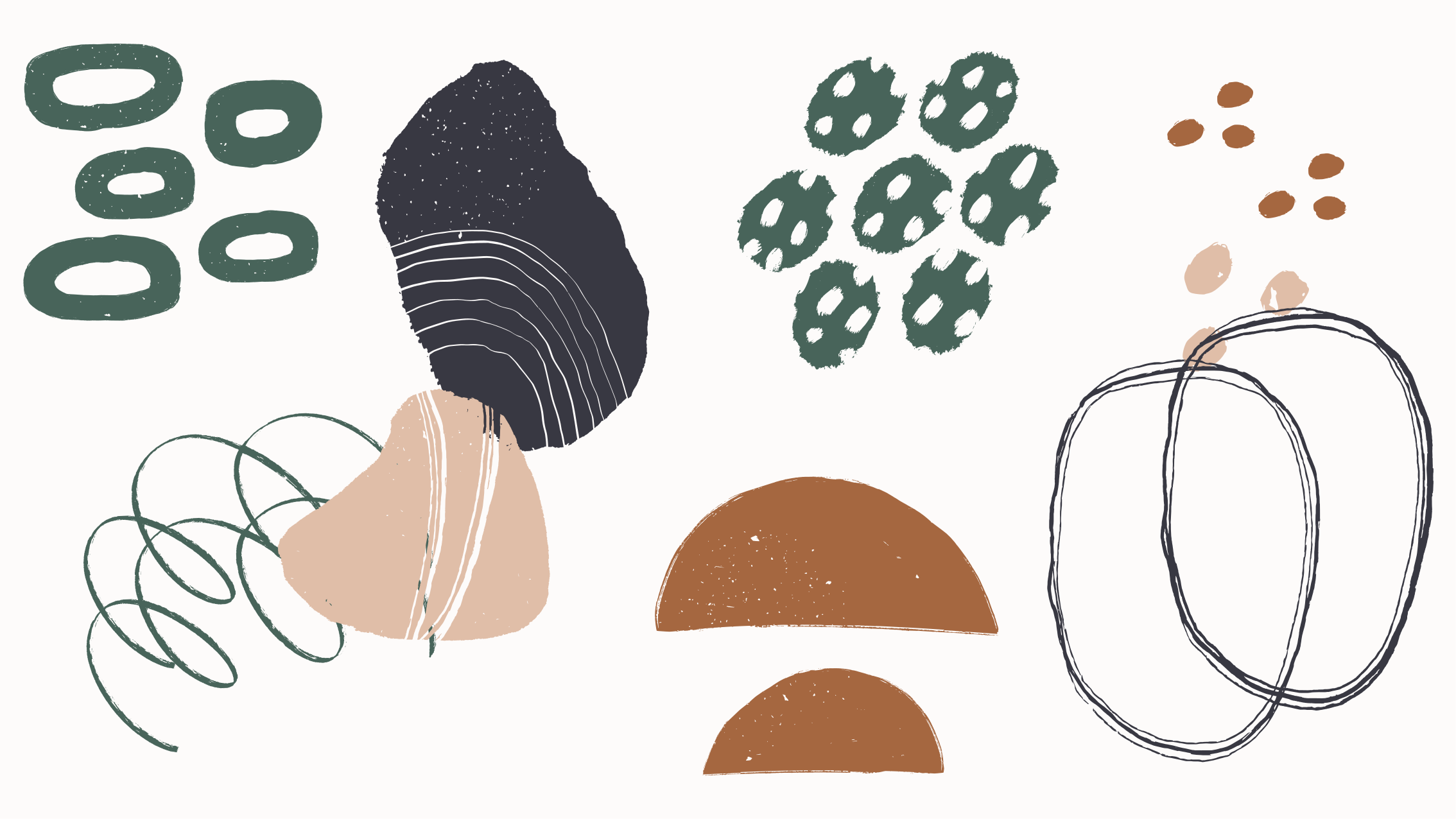 Abstrakčių formų išdėstymas minimalistinis kilima - „Tenstickers“