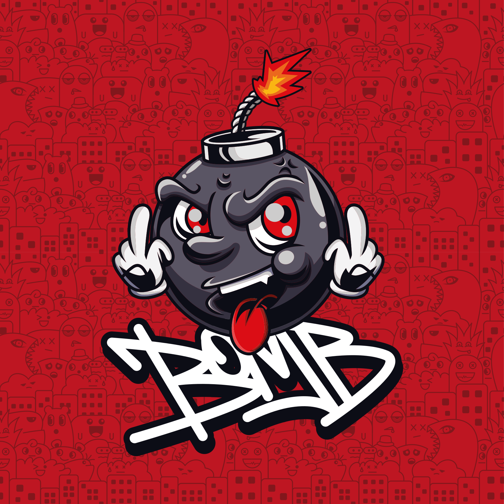 Animacinio bombos personažas paaugliams vinilo kilimėlis - „Tenstickers“