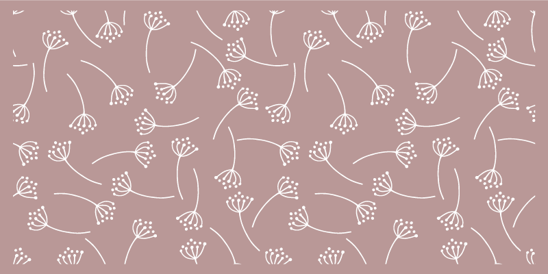 švelnus gėlių raštas gamtos vinilinis kilimas - „Tenstickers“