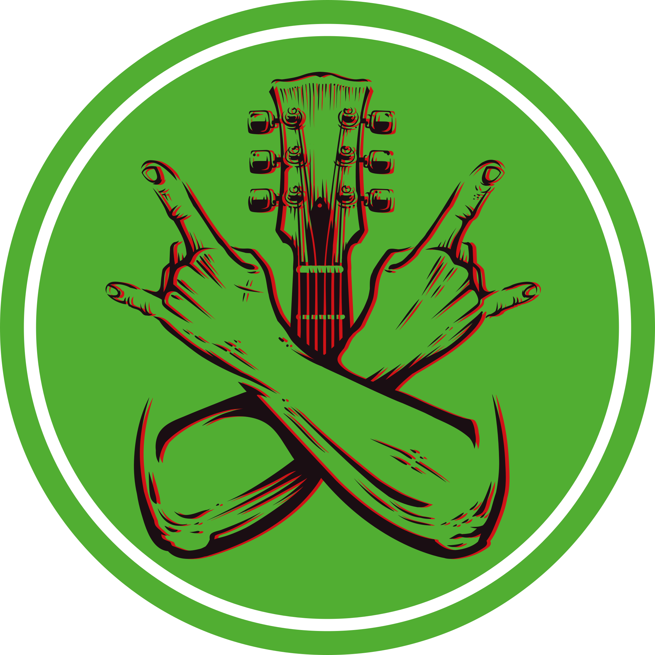 Sukryžiuotos rankos ženklas roko miegamojo kilimas - „Tenstickers“