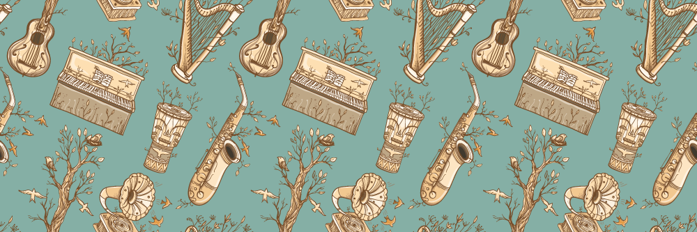 Muzikos instrumentų idėja vinilinis kilimėlis - „Tenstickers“