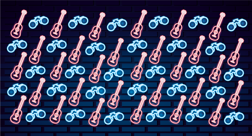 Muzikos įkvėpti raštai paaugliams vinilo kilimėlis - „Tenstickers“