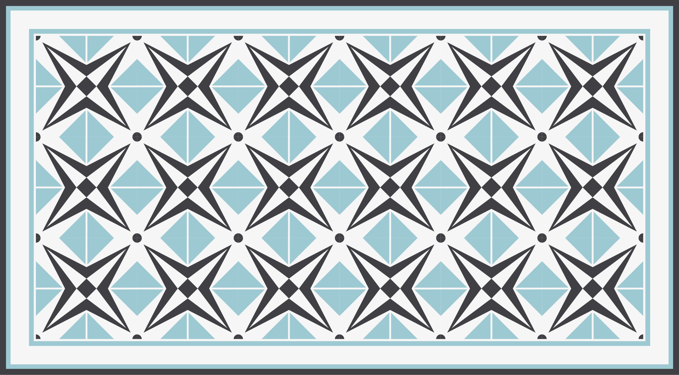 žvaigždės mėlynos spalvos motyvas mozaikinė vinilo kilimėlė - „Tenstickers“