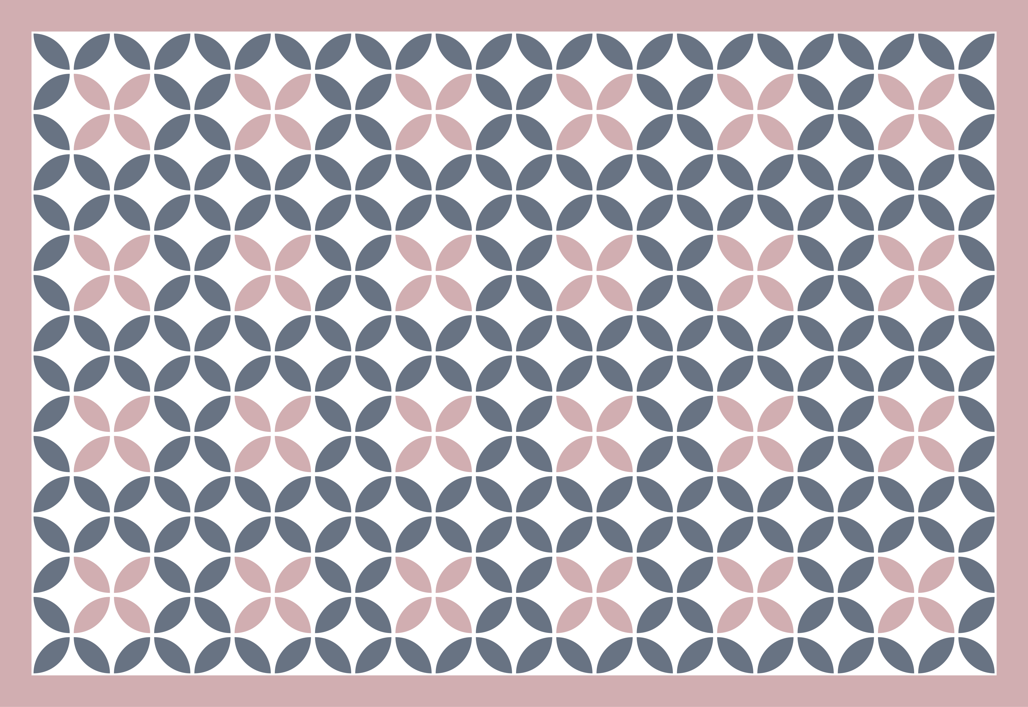 Pastelinių spalvų geometrinių apskritimų plytelių kilimas - „Tenstickers“