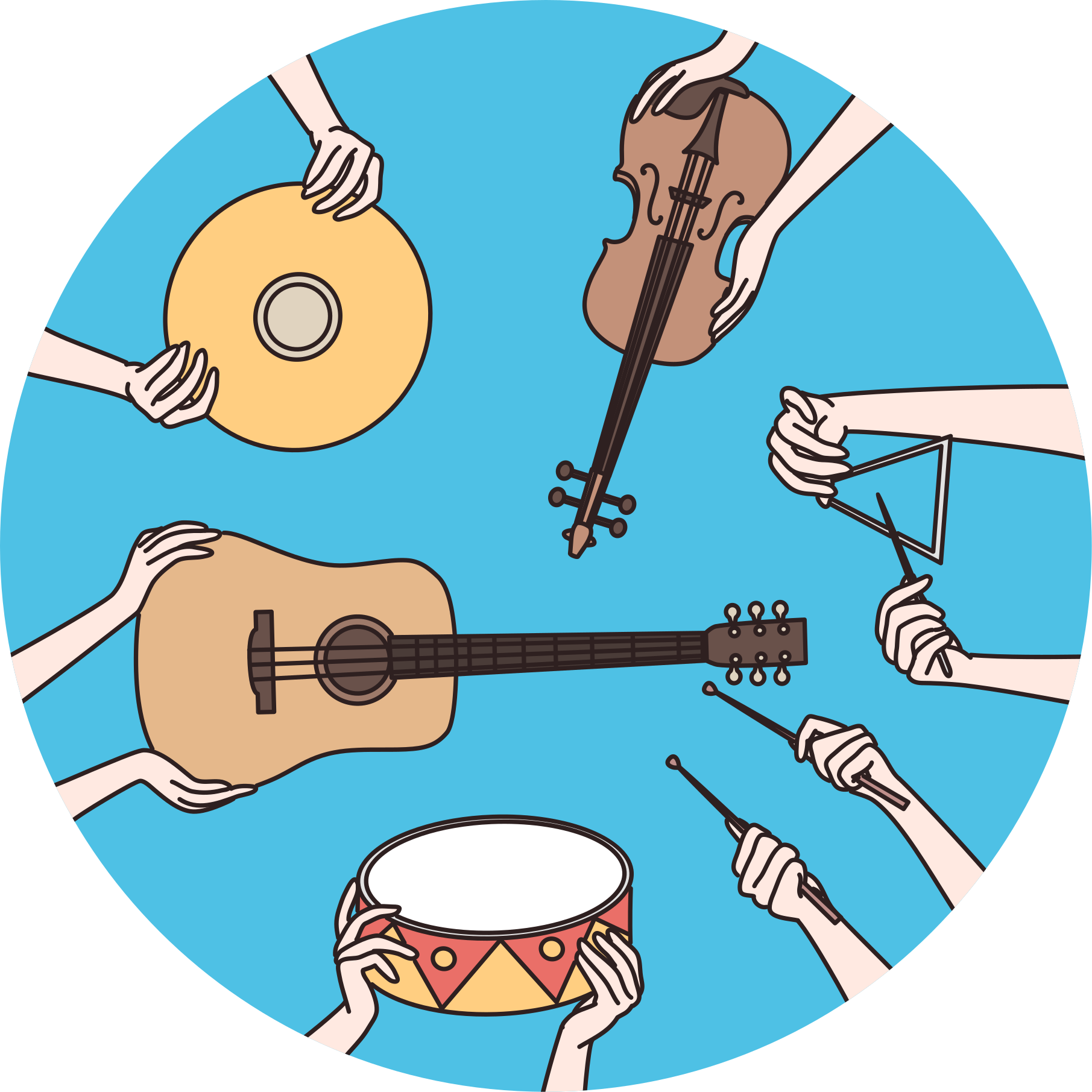 Vinilinis kilimėlis su muzikinėmis rankomis - „Tenstickers“