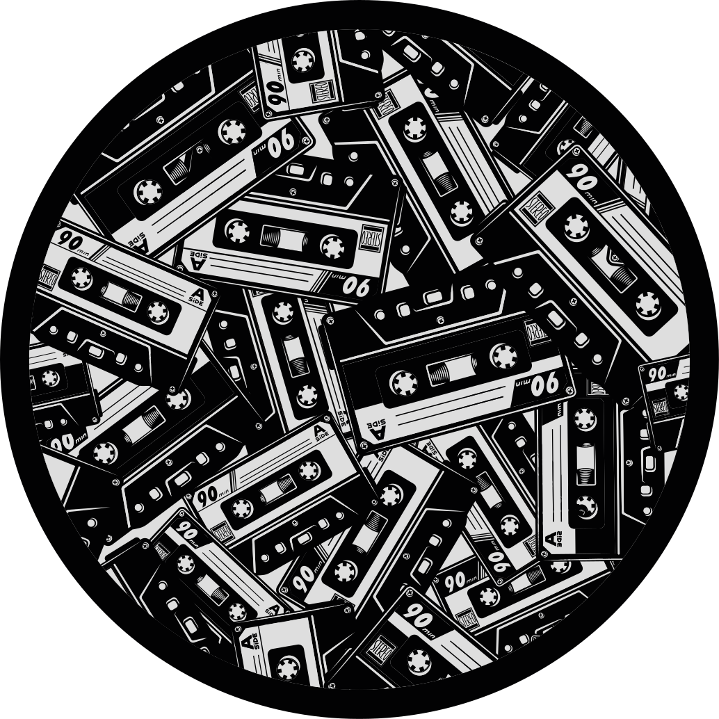 Vinilinis kilimėlis kasetinio įrašo koncepcija - „Tenstickers“