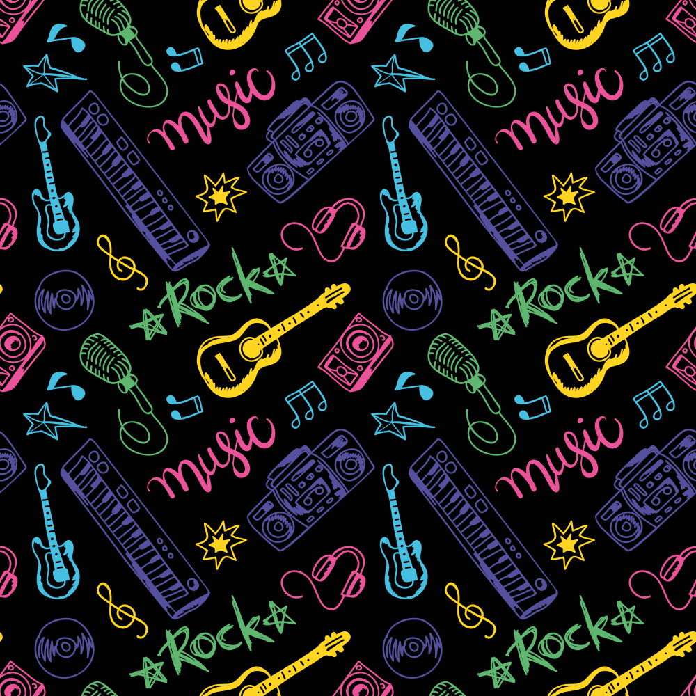 Spalvinga muzikos tema vinilinis kilimėlis - „Tenstickers“