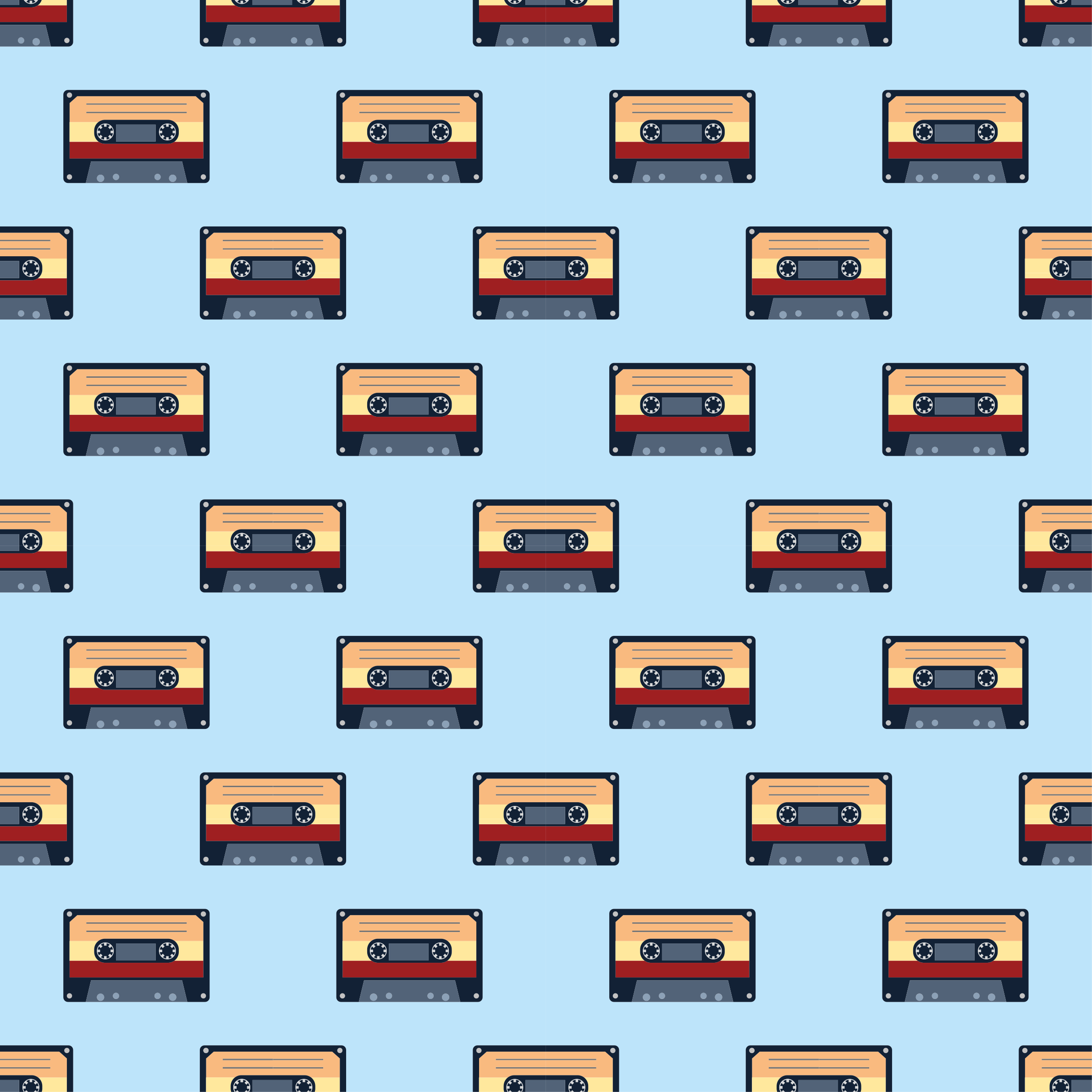 Vinilinis kilimėlis su retro kasetės motyvu - „Tenstickers“