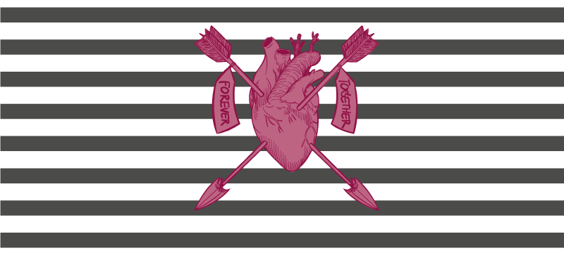 širdies rodyklės kartu vinilo kilimėlas su frazėmis - „Tenstickers“