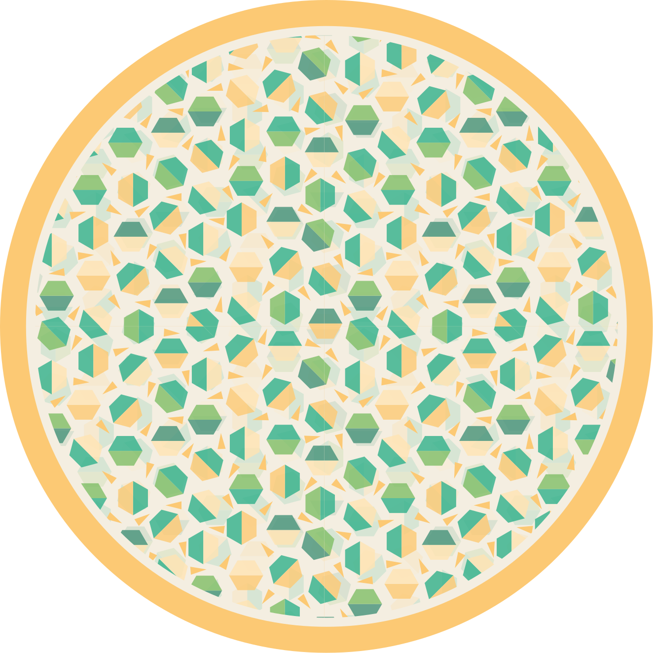 Geometriniai kilimas šešiakampių koncepcija - „Tenstickers“