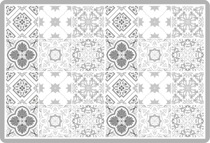 Marokietiško pilko atspalvio plytelės vonios kilimasdangai - „Tenstickers“