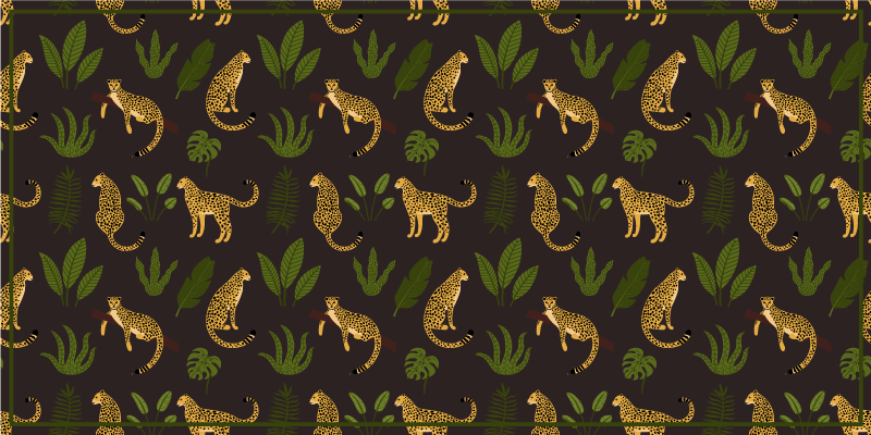Leopardo lapų raštas gyvūnų spaudos vinilo kilimėlis - „Tenstickers“