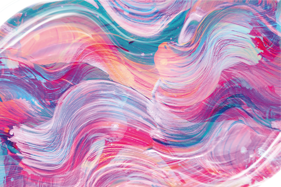 Ryškios abstrakčios kreivės vinilinis kilimėlis - „Tenstickers“