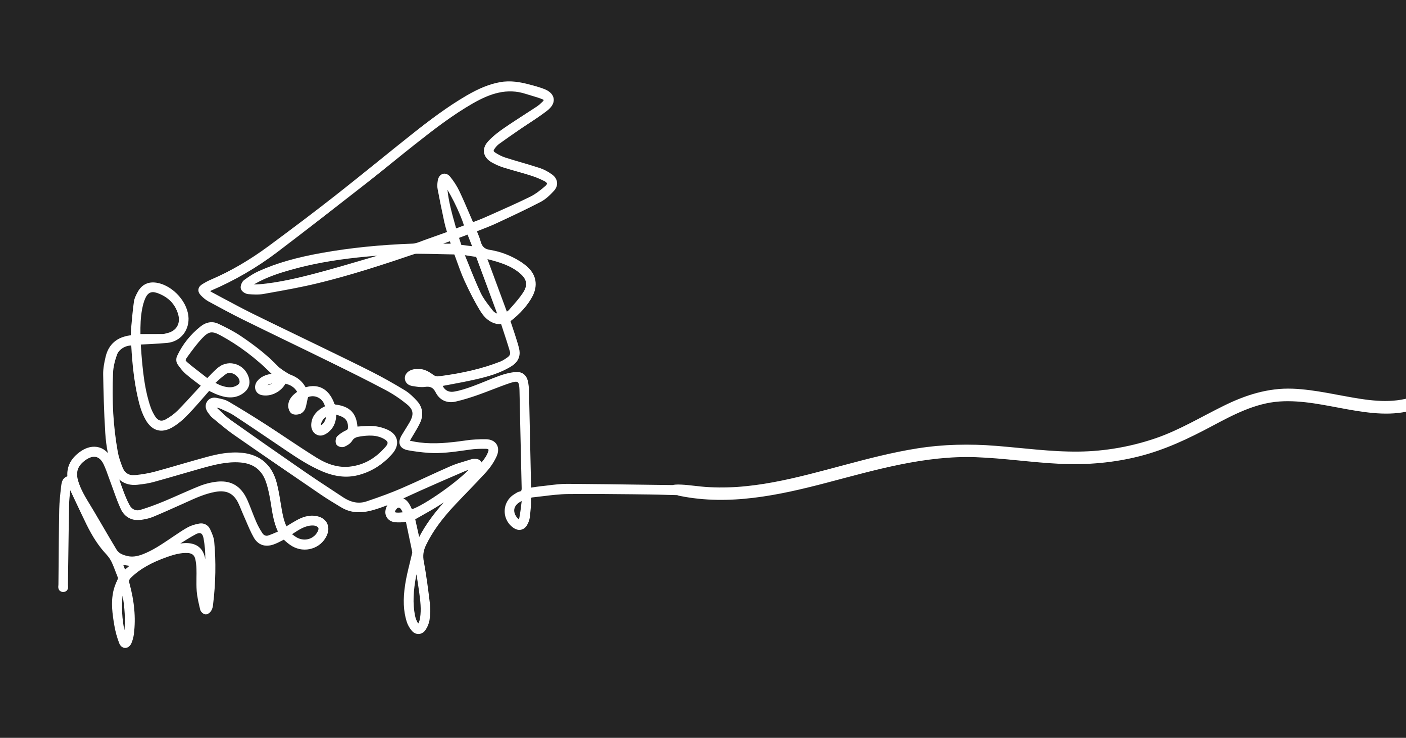 Fortepijono linijinis menas modernus vinilinis kilimas - „Tenstickers“