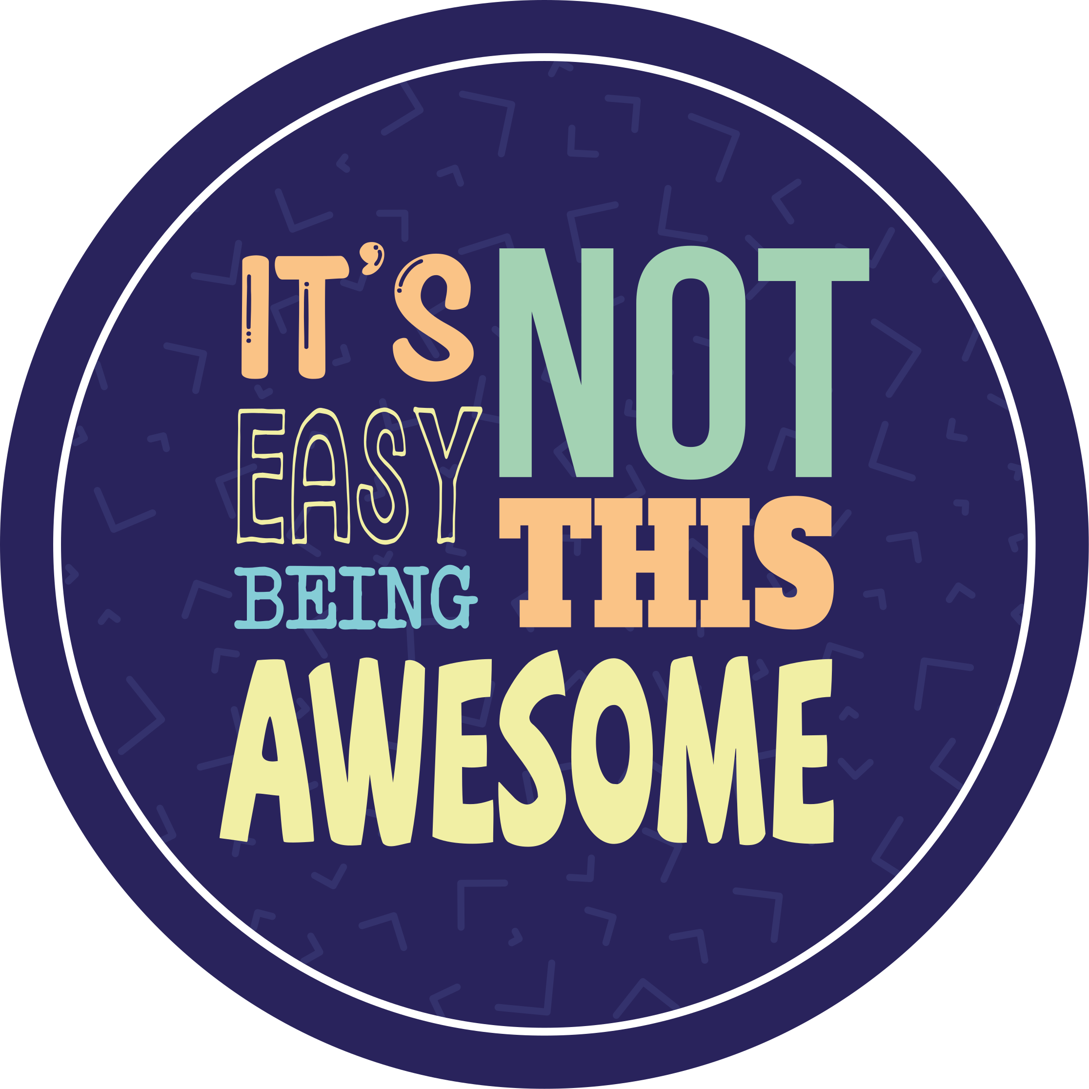 Vinilo kilimėlas su frazėmis ne taip lengva būti nuostabiam - „Tenstickers“