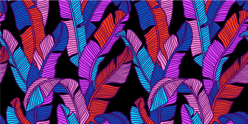 Gamtos vinilinis kilimas spalvinga tropinė augmenija - „Tenstickers“