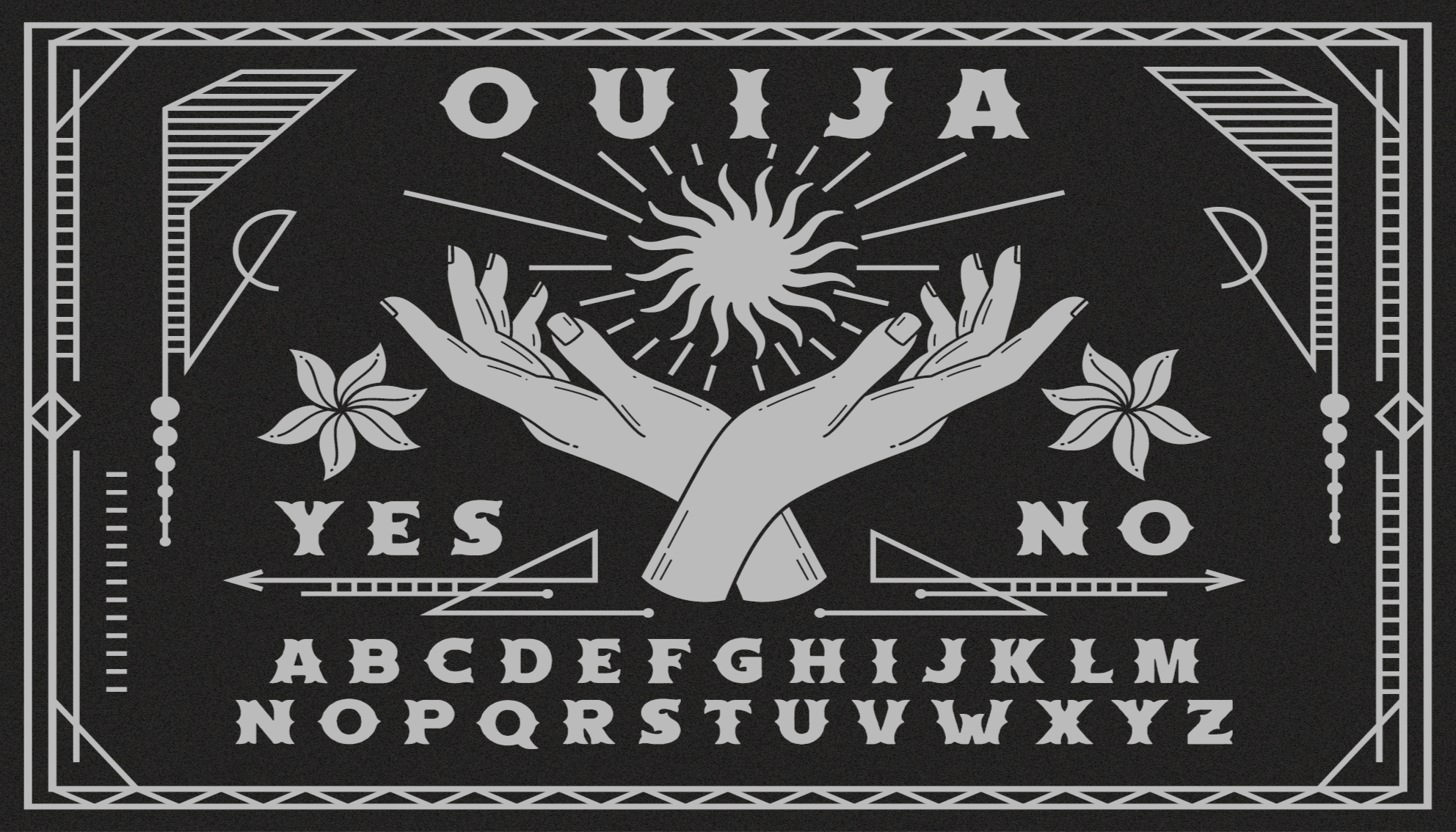 Ouija rankų dizainas pasaulio žemėlapis vinilo kilimėlis - „Tenstickers“